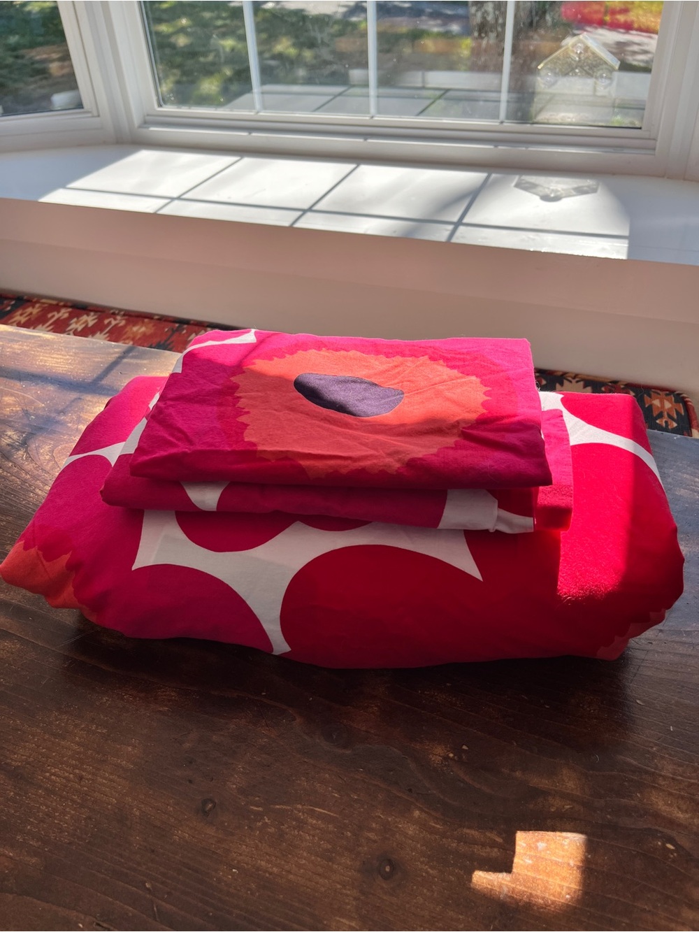 Marimekko Unikko Red Duvet Cover Set - King